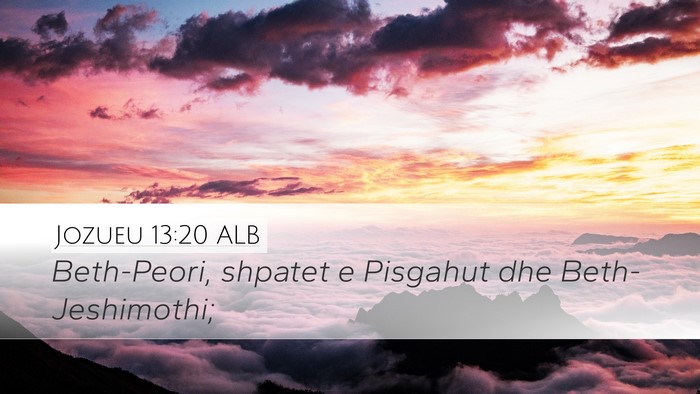 Jozueu 13:20 ALB Bible Verse Image