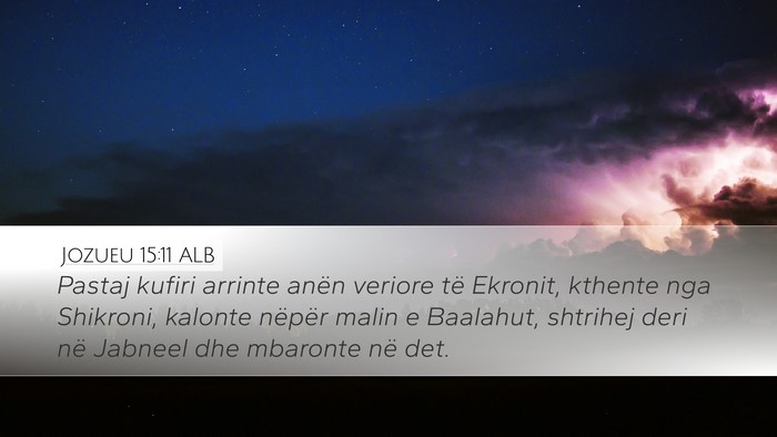 Jozueu 15:11 ALB Bible Verse Image