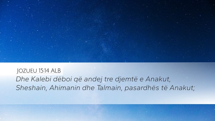 Jozueu 15:14 ALB Bible Verse Image