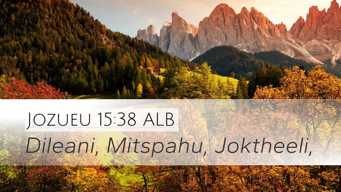 Jozueu 15:38 ALB Bible Verse Image