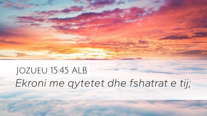 Jozueu 15:45 ALB Bible Verse Image