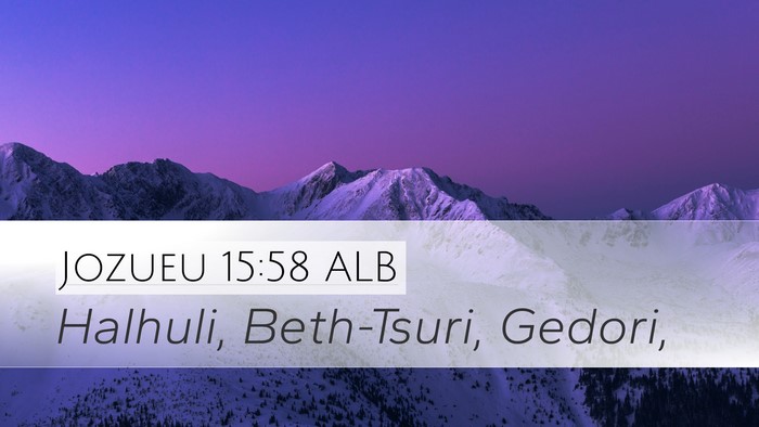 Jozueu 15:58 ALB Bible Verse Image