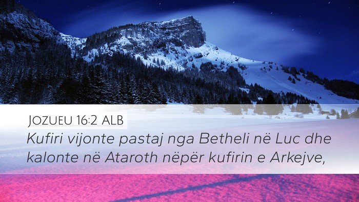 Jozueu 16:2 ALB Bible Verse Image