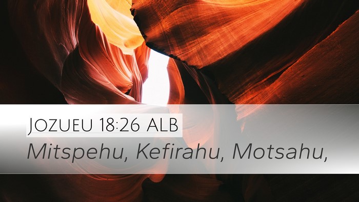 Jozueu 18:26 ALB Bible Verse Image