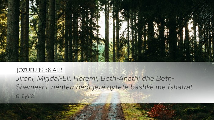Jozueu 19:38 ALB Bible Verse Image