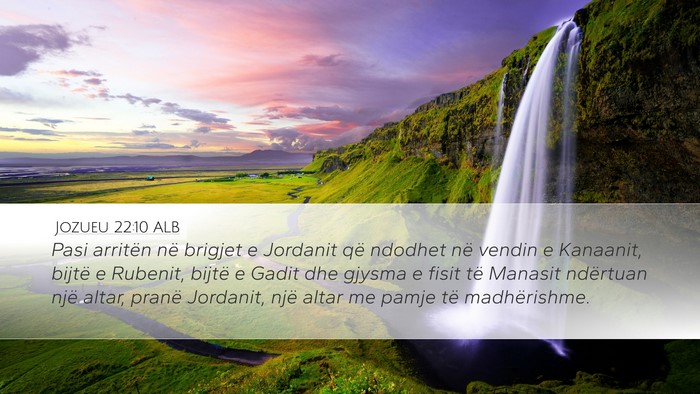 Jozueu 22:10 ALB Bible Verse Image