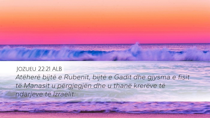 Jozueu 22:21 ALB Bible Verse Image