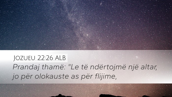 Jozueu 22:26 ALB Bible Verse Image