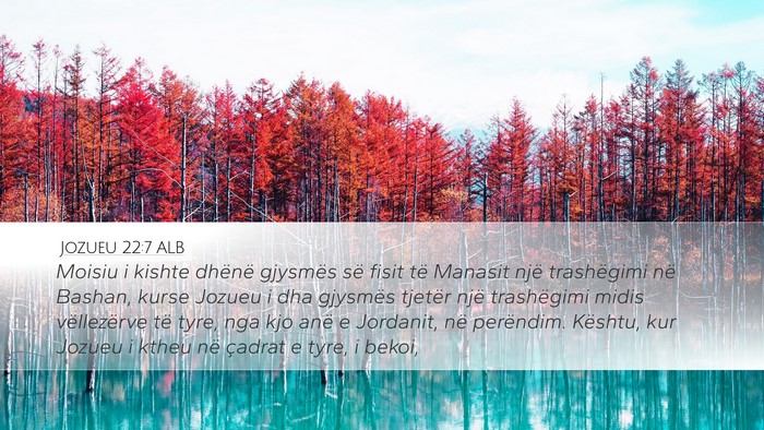 Jozueu 22:7 ALB Bible Verse Image