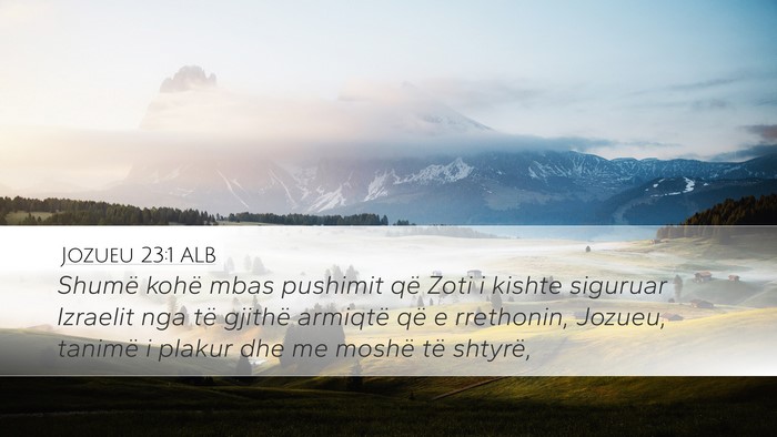 Jozueu 23:1 ALB Bible Verse Image