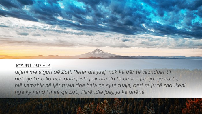 Jozueu 23:13 ALB Bible Verse Image