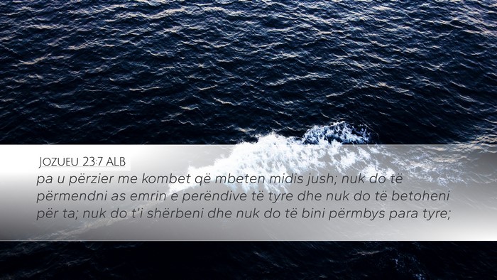 Jozueu 23:7 ALB Bible Verse Image