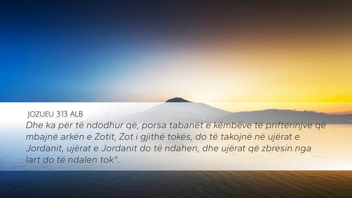 Jozueu 3:13 ALB Bible Verse Image