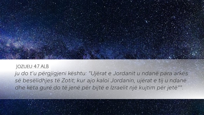 Jozueu 4:7 ALB Bible Verse Image