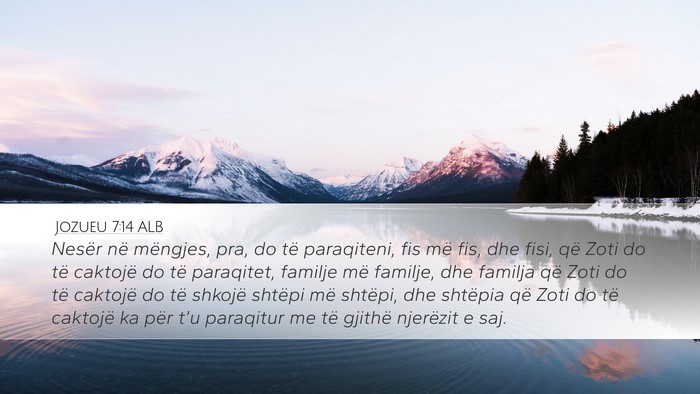 Jozueu 7:14 ALB Bible Verse Image