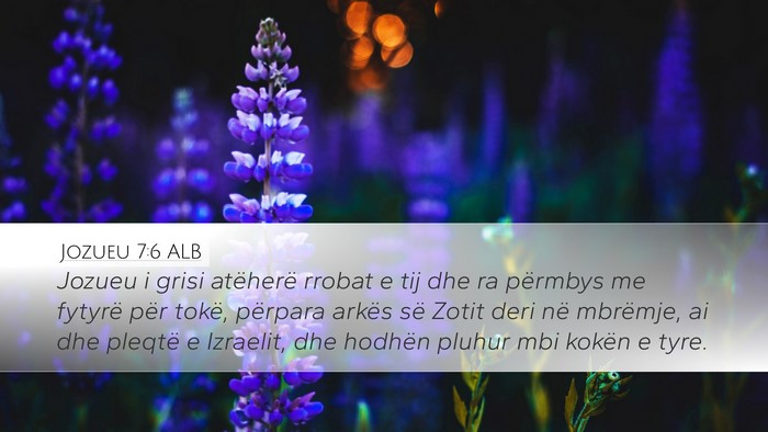 Jozueu 7:6 ALB Bible Verse Image