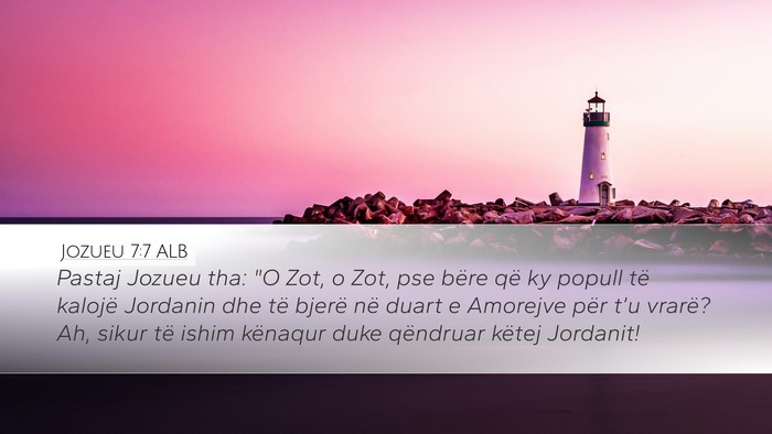 Jozueu 7:7 ALB Bible Verse Image
