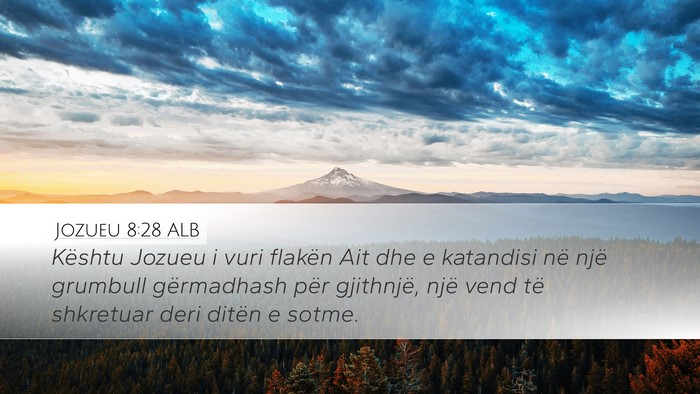 Jozueu 8:28 ALB Bible Verse Image