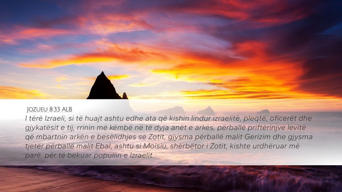 Jozueu 8:33 ALB Bible Verse Image