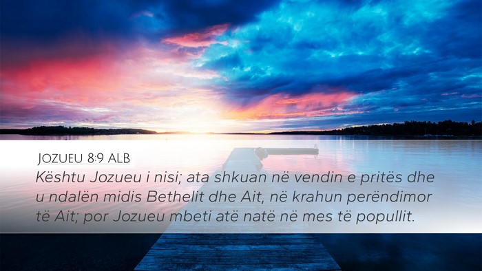 Jozueu 8:9 ALB Bible Verse Image