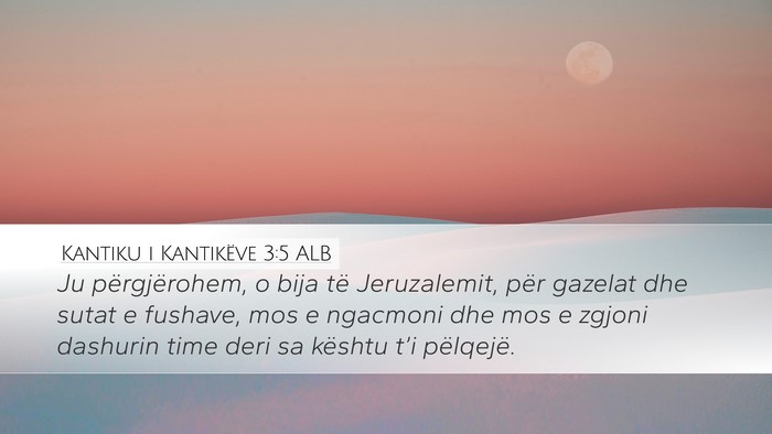 Kantiku i Kantikëve 3:5 ALB Bible Verse Image