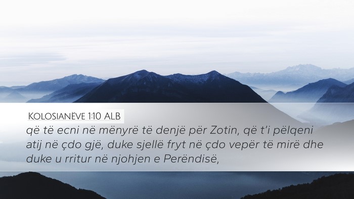 Kolosianëve 1:10 ALB Bible Verse Image