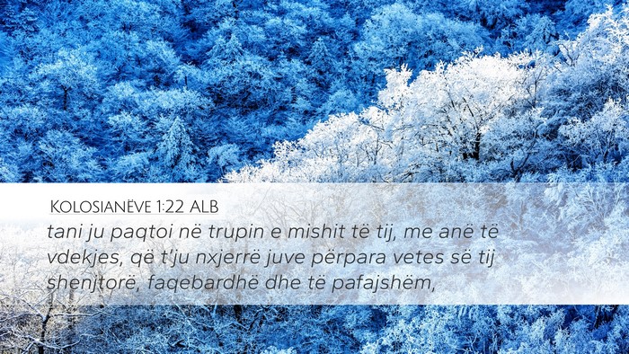 Kolosianëve 1:22 ALB Bible Verse Image