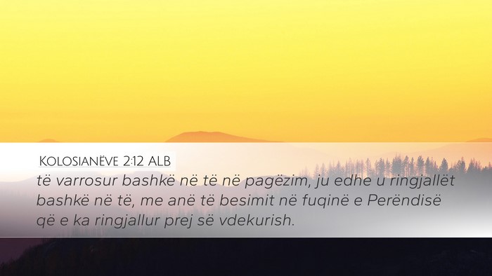 Kolosianëve 2:12 ALB Bible Verse Image