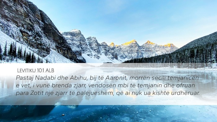 Levitiku 10:1 ALB Bible Verse Image
