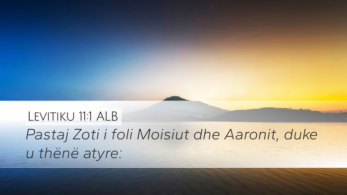 Levitiku 11:1 ALB Bible Verse Image