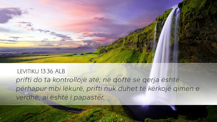Levitiku 13:36 ALB Bible Verse Image