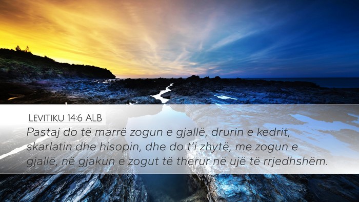 Levitiku 14:6 ALB Bible Verse Image