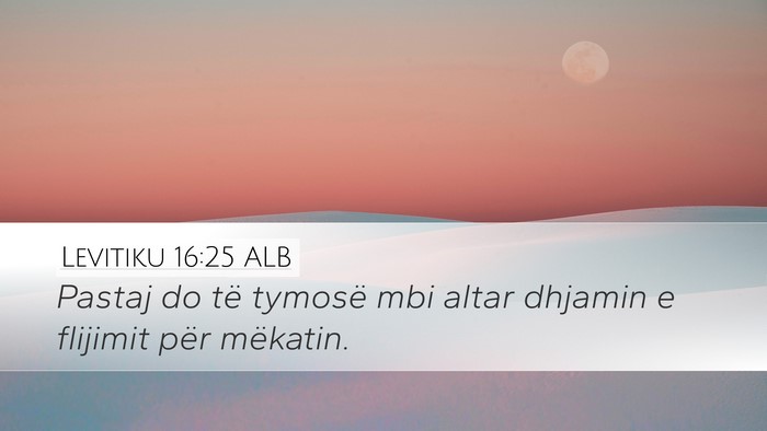 Levitiku 16:25 ALB Bible Verse Image