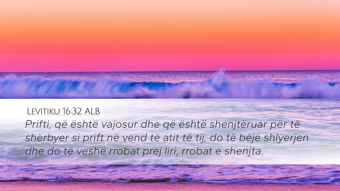 Levitiku 16:32 ALB Bible Verse Image