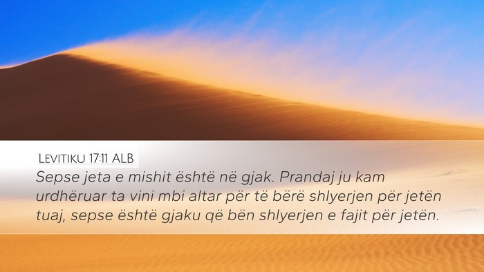 Levitiku 17:11 ALB Bible Verse Image