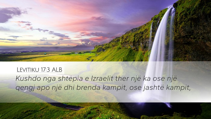 Levitiku 17:3 ALB Bible Verse Image