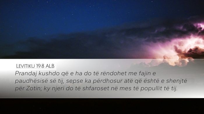 Levitiku 19:8 ALB Bible Verse Image