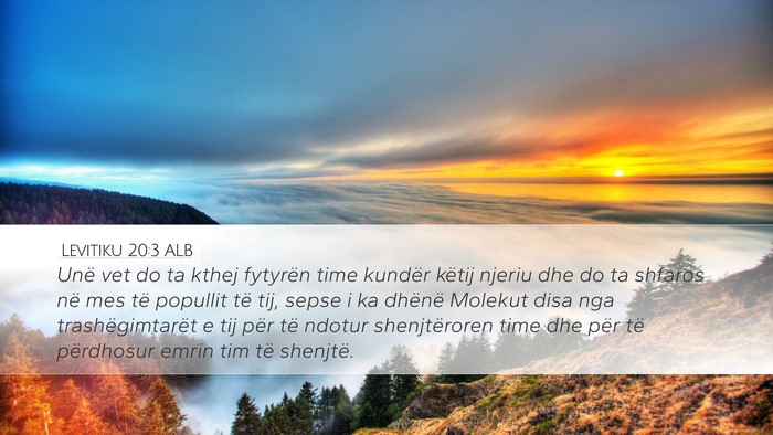 Levitiku 20:3 ALB Bible Verse Image
