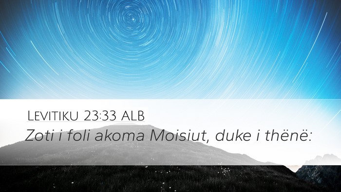 Levitiku 23:33 ALB Bible Verse Image