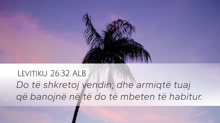 Levitiku 26:32 ALB Bible Verse Image