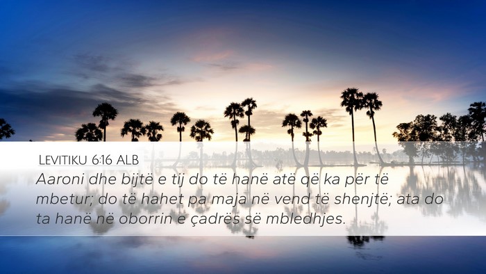 Levitiku 6:16 ALB Bible Verse Image