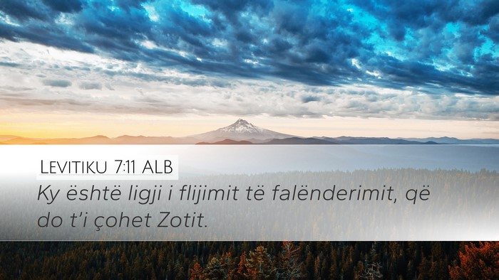 Levitiku 7:11 ALB Bible Verse Image