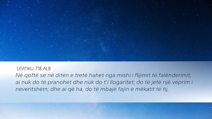 Levitiku 7:18 ALB Bible Verse Image