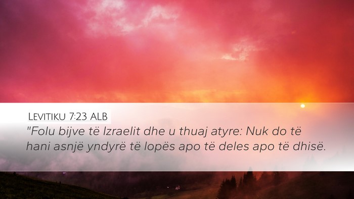 Levitiku 7:23 ALB Desktop Wallpaper - 
