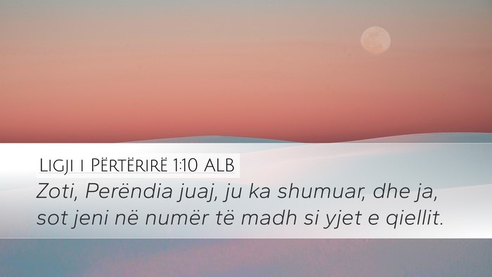 Ligji i Përtërirë 1:10 ALB Desktop Wallpaper - Zoti, Perëndia juaj, ju ka shumuar, dhe ja, sot - Desktop Bible Verse Wallpaper