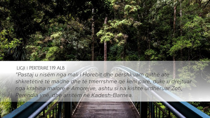 Ligji i Përtërirë 1:19 ALB Bible Verse Image