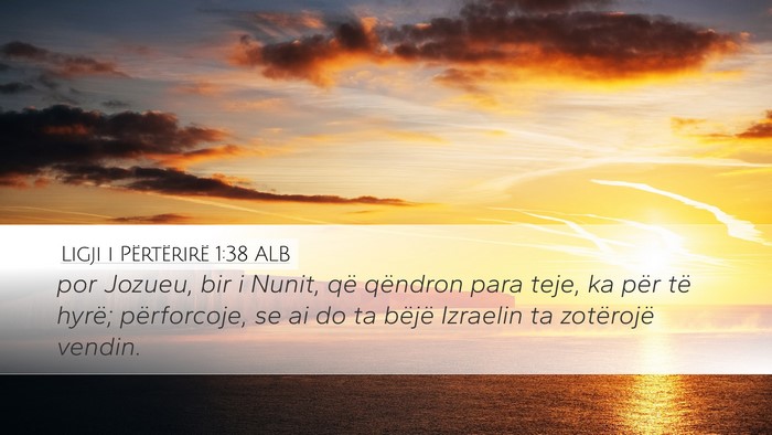 Ligji i Përtërirë 1:38 ALB Bible Verse Image