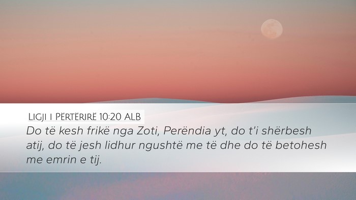 Ligji i Përtërirë 10:20 ALB Bible Verse Image