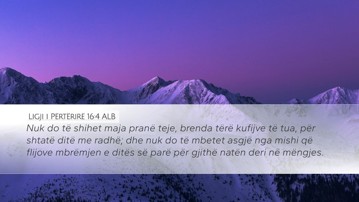 Ligji i Përtërirë 16:4 ALB Desktop Wallpaper - Nuk do të shihet maja pranë teje, brenda tërë - Desktop Bible Verse Wallpaper