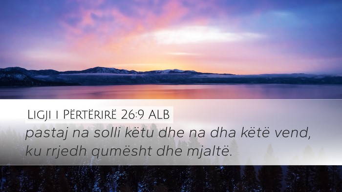 Ligji i Përtërirë 26:9 ALB Bible Verse Image